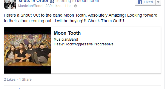 MOON TOOTH – Sunday Night Shout Out
